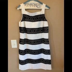 WHBM Black and white striped dress, new with tags